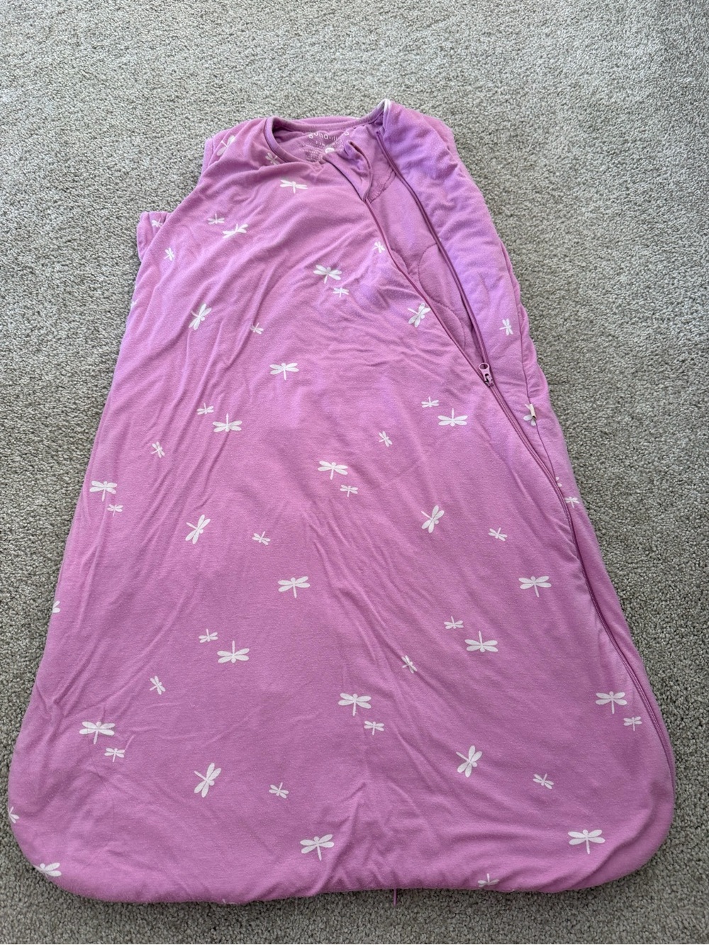 Gunamuna sleep sack - pink dragonfly 3-9mo